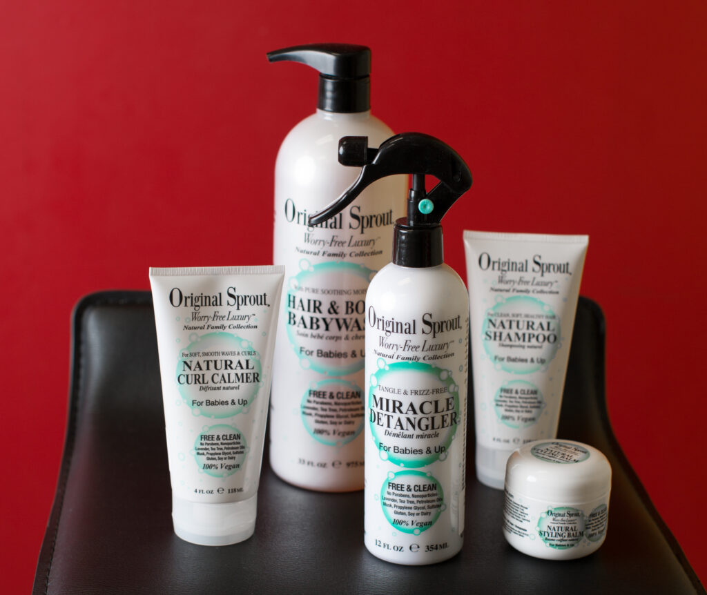 Original Sprout Miracle Detangler & Curl Calmer products at Pigtails & Crewcuts Buckhead.