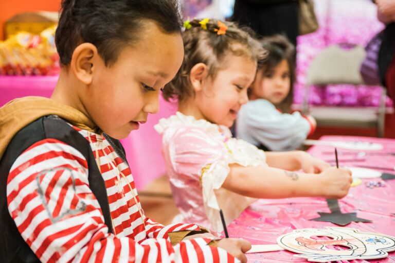 Kids at a Princess & Pirate Birthday Party