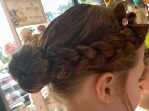 Girl with festive braids - Pigtails & Crewcuts