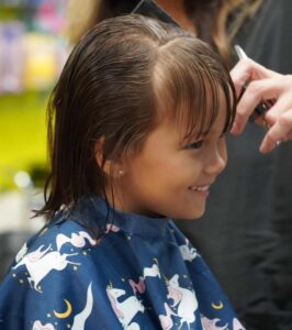 Little girl with wet hair - Pigtails & Crewcuts Jacksonville