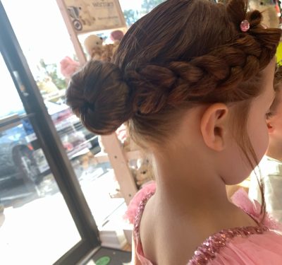 Girl with spring festive braids - Pigtails & Crewcuts Jacksonville