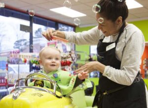 Baby getting his First Haircut