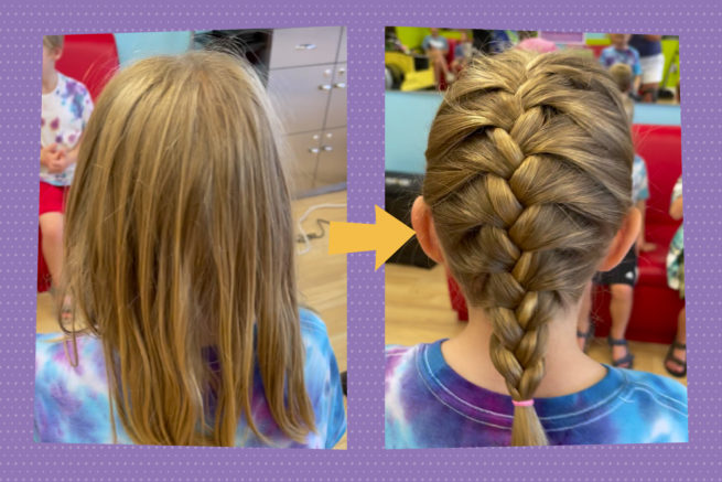 How to French Braid Your Child's Hair - Pigtails & Crewcuts