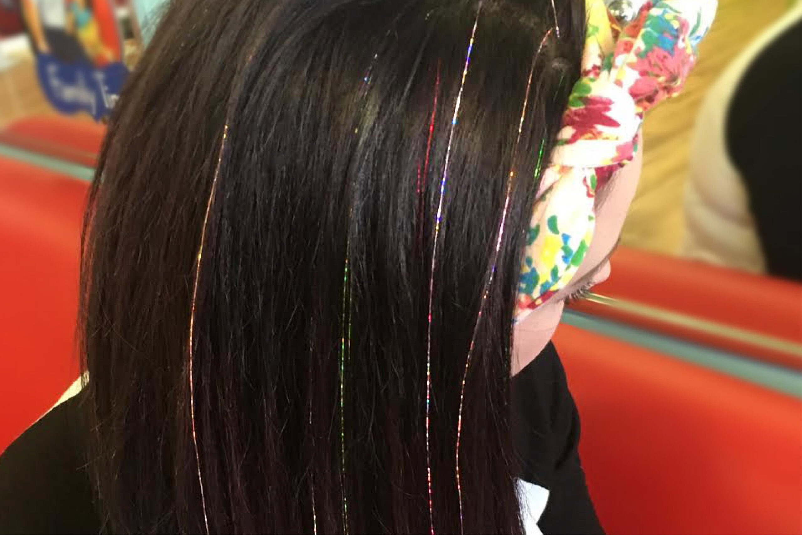 Glitter hair outlet extensions