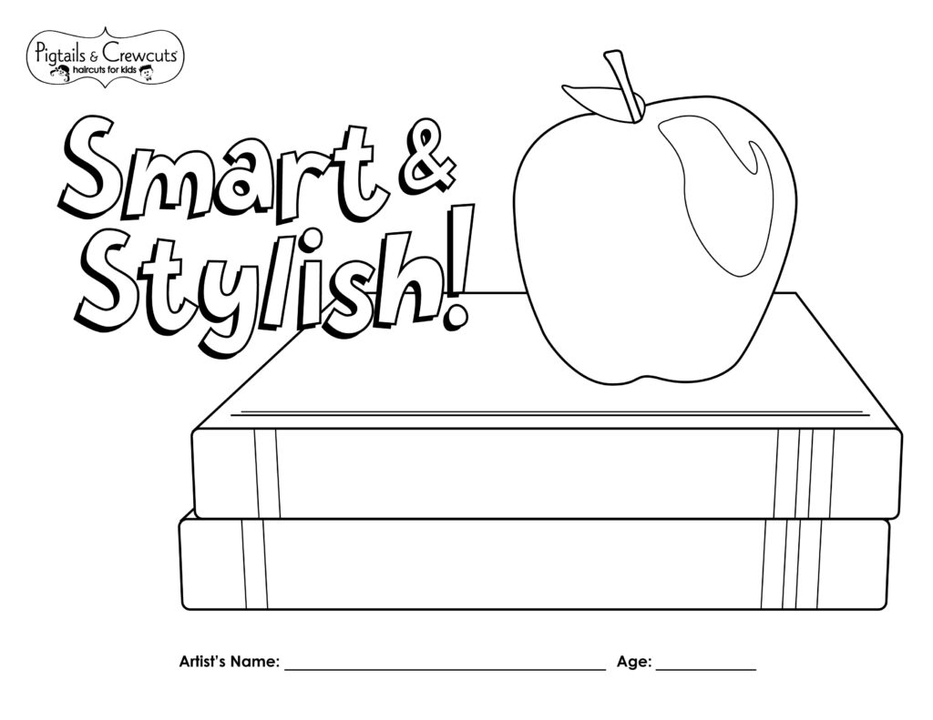 Pigtails & Crewcuts Smart & Stylish coloring page