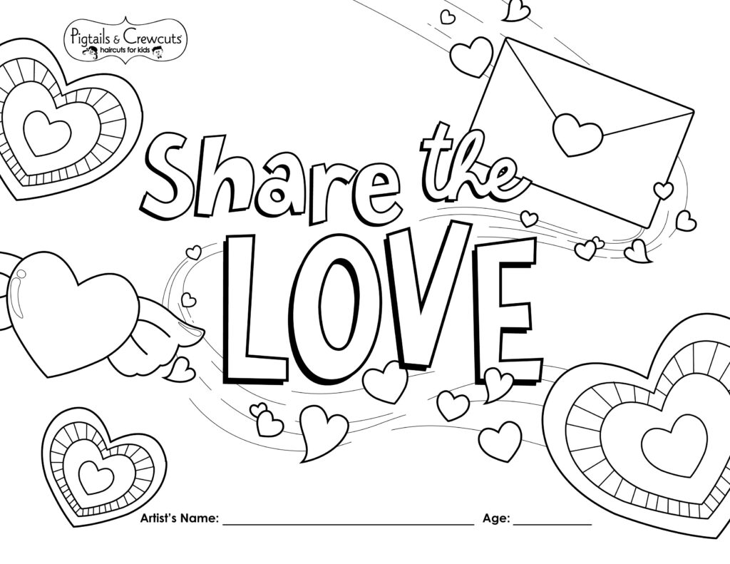 Share the Love coloring page