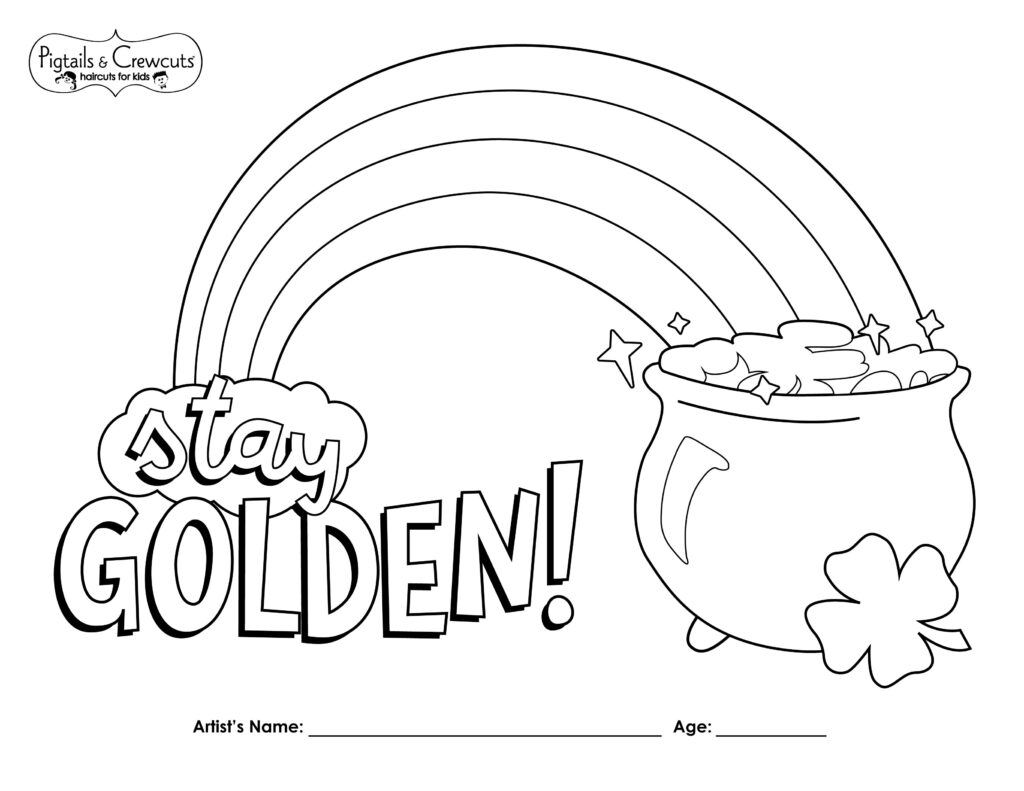 St. Patrick's Stay Golden coloring pages