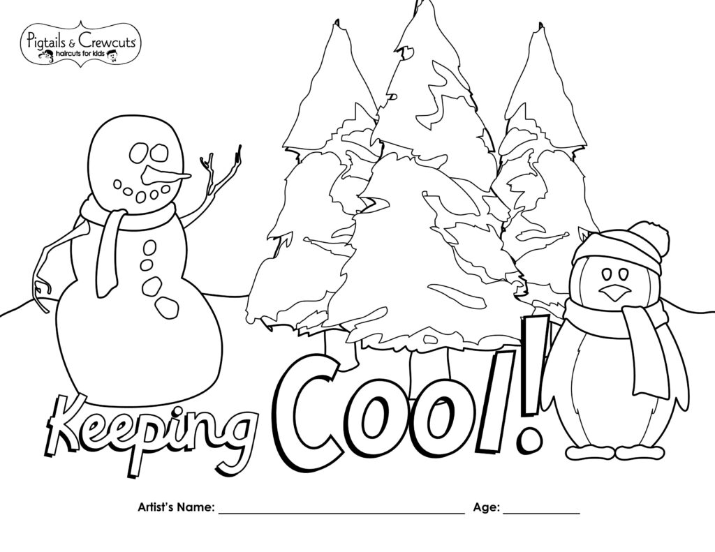 Winter coloring page