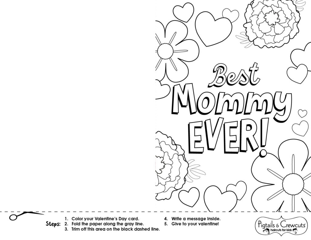 Mother's Day Card Activity Page - Pigtails & Crewcuts