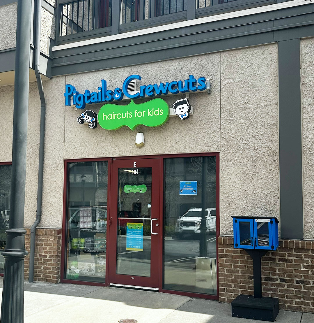 Pigtails & Crewcuts Asheville salon exterior